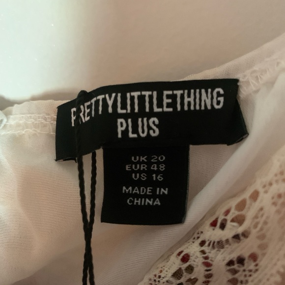 Last Chance Pretty Little Things Floral Textured Ruffle Chiffon Dress Size 16 - Picture 8 of 9